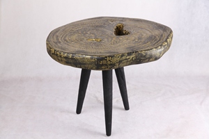 Taburete/Mesa Auxiliar Moderna de Madera Maciza, Acabado Natural Hecho a Mano, Muebles Ecológicos para Sala de Estar - Product Image 4