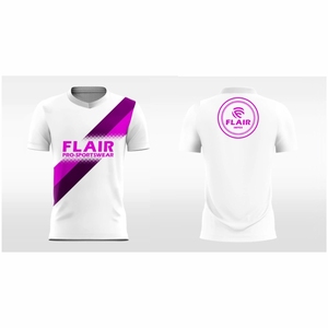 Maillot de football rétro personnalisé de qualité supérieure 100% polyester pour adultes, col en V, léger, confortable, respirant, manches courtes, OEM - Product Image 3