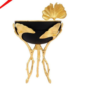 Superior Quality Golden <b>Bakhoor</b> <b>Burner</b> With Silver Flower Design for Home - Product Image 5