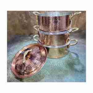 Nouveau modèle de service de buffet Ustensiles de cuisine de qualité pour l'exportation Marmite de service en cuivre sûre avec marmite de service en cuivre de haute qualité - Product Image 1