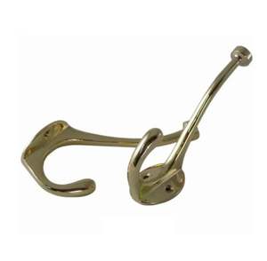 Luxurious Decorative Brass <b>Wall</b> Mounted <b>Hooks</b> Set Of 2 Plain Polished Coat Hat Belts <b>Keys</b> Hanging <b>Wall</b> <b>Hooks</b> At Low Price - Product Image 4