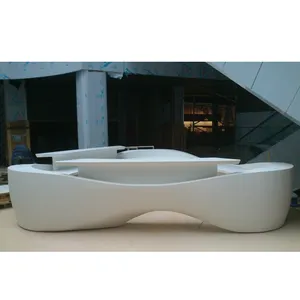 Factory Custom Prefabricated-commercial Bar Counter Circular Coffee Shop Chair Bar Counter For Event Office Mall White Squra Bar