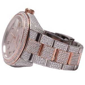 Montre Moissanite VVS à cadran arabe classique de haute qualité avec boîtier en acier inoxydable Buste Down Iced Hiphop Machine de luxe automatique - Product Image 3