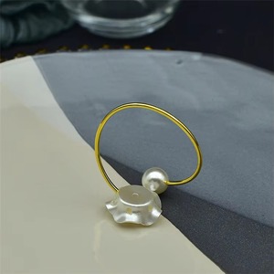 Servilletero de flor blanca, accesorio de Decoración de mesa elegante para el hogar, comedor, boda y fiesta, diseño Floral y elegante - Product Image 4