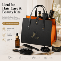 Boîte d'emballage personnalisée avec logo, matériaux recyclés, fermeture magnétique étanche, kit de soins capillaires portable, poignée, boîte cadeau en carton rigide