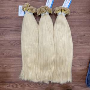 Lot de mèches de cheveux humains vierges vietnamiens Thanh S410 100 % naturels, pointe plate, blond Remy, tissage lisse, teint, 100 g - Product Image 5