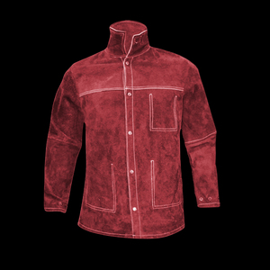 Chaqueta de soldadura con espalda de algodón transpirable Diseño ligero Chaqueta de soldadura resistente a llamas y chispas adecuada para la fabricación - Product Image 2