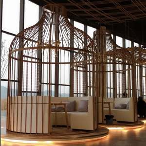 Dekorasyon ve ekran, Metal işçilik, büyük otel restoranları için açık büyük demir işleri kuş kafesleri - Product Image 6