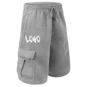 Short de survêtement personnalisé pour hommes multi-poches vente en gros de short cargo en polaire décontracté Hip Hop d'été surdimensionné avec cordon de serrage pour hommes - Product Image 1