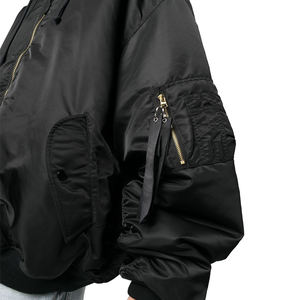 Chaqueta de bombardero corta de Invierno para mujer, ropa deportiva, impermeable, de lona gruesa, holgada, informal, con cierre de cremallera - Product Image 4