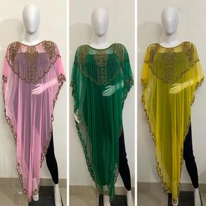 Robe longue élégante pour femmes pour soirée cocktails broderie à la main perles filet doux tissu droit ODM offre à durée limitée - Product Image 6