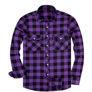 Long Sleeve Heavy Weight Casual Cool 100% Cotton <b>Man</b> <b>Jacket</b> <b>Flannel</b> Plaid Shirt - Product Image 4