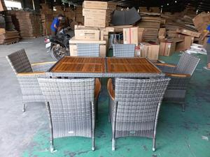 Best Selling Modern Outdoor <b>Dining</b> Set Acacia Wicker Rattan 6 Seaters Phu Linh - Product Image 6