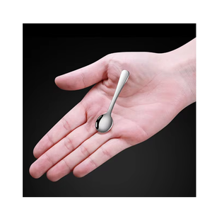 Mini cuchara de acero inoxidable, cuchara de silicona para bebé, juego de tenedor para restaurantes, uso hecho a mano, muestra gratuita personalizada - Product Image 6