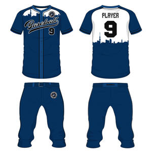 Conjuntos de uniformes de béisbol de manga larga para hombres de alta calidad, traje de sublimación transpirable de talla grande disponible para béisbol y softbol - Product Image 2