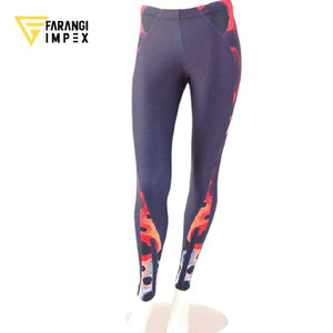 Custom New Arrival Design UPF 50 Breathable Fish <b>Pattern</b> High Waist Women's High Waist Full Length <b>Leggings</b> With Flame Print - Product Image 1