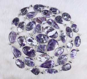 Nouveauté véritable Morado argent ovale Cabochon multi forme lunette réglage 925 argent Sterling plaqué à la main mode pendentif - Product Image 3