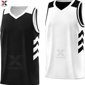 Maillots de basket-ball sans manches personnalisés en sublimation, antibactériens, respirants, évacuant l'humidité, séchage rapide, 100% polyester, toutes saisons - Product Image 6