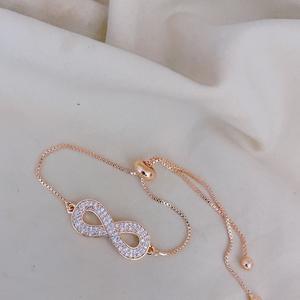 Trendy Stylish Premium Quality CZ Rose Gold Finish <b>Bracelet</b> for Women <b>Girls</b> AD Stones Zircon Charm <b>Bracelet</b> For Women - Product Image 1