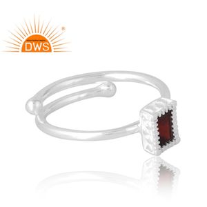 Hot Selling 925 Sterling <b>Silver</b> Natural <b>Garnet</b> Gemstone <b>Ring</b> Custom Jewelry For Women Gift For Her - Product Image 4