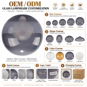 <span class=keywords><strong>Paralume</strong></span> a Sfera in Vetro Borosilicato dal Design Moderno e Minimalista, con Filettatura Interna, <span class=keywords><strong>Grigio</strong></span> Fumo, per Interni, Ecologico - Product Image 3