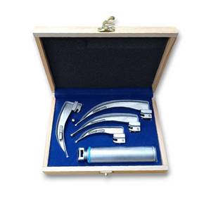 Juego de laringoscopio pediátrico y para adultos con múltiples tamaños de hoja - Product Image 1