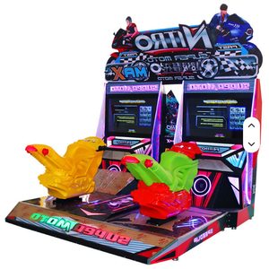 Machine de jeu d'arcade de course de supermoto à monnayeur, de luxe, 4D, en plastique, pour 2 joueurs, avec effets lumineux - Product Image 1