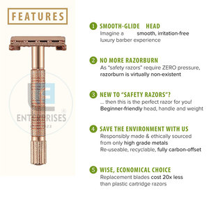 Maquinillas de Afeitar de Seguridad de Una Sola Hoja de Acero Inoxidable de Alta Calidad, Reutilizables y Duraderas, Producto de Primera Calidad, Gran Venta - Product Image 2