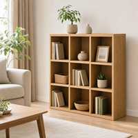 Meuble de rangement ouvert en bois pour la maison, étagère organisatrice