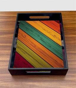 ถาดไม้อะคาเซียขนาดใหญ่พิมพ์ลายได้ตามต้องการถาดเสิร์ฟอาหารหรูหราสำหรับคริสต์มาสกระดานปิกนิกถาดเสิร์ฟสลัดผลไม้โดยงานฝีมือ HF - Product Image 5