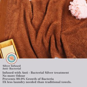 Serviettes de bain en coton biologique personnalisées, anti-microbiennes, sans odeur, très absorbantes, séchage rapide 650 GSM N9 50X lavages compressés - Product Image 4