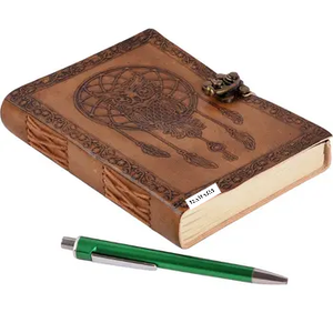 Leather Journal Journal, Vintage Owl Embossed <b>Blank</b> Book, Sketchbook, <b>Notebook</b> Leather Journal - Product Image 2
