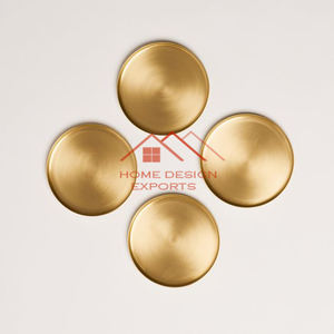 Juego de posavasos de metal Posavasos de metal de forma redonda con logotipo personalizado a tarifa mayorista Cobre y tono doble acabado gris - Product Image 4