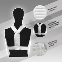 Protège-poitrine de karaté, protège-poitrine de karaté blanc pour hommes et femmes Nouvelle arrivée Protecteur de corps pour Taekwondo Protège-poitrine Kickboxing
