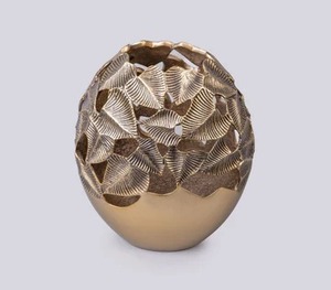 Premium Vintage Metal Floral <b>Vase</b> Retro Style Home <b>Decor</b> Accent Piece Eye Catching Centerpiece Enhancing Any Space - Product Image 3