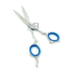 Ciseaux de coiffeur en argent pour marque et étiquetage personnalisés Ciseaux de coiffeur légers personnalisés Salon de coiffure Ciseaux de coupe de cheveux - Product Image 2