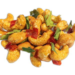 Meilleures ventes de noix de cajou grillées à l'ail, chili et feuilles de citron vert Snacks délicieux origine Vietnam - Product Image 1