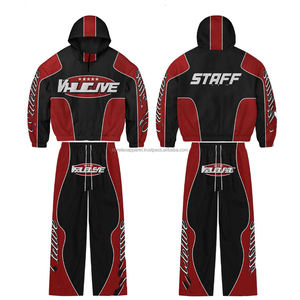 Ensemble coupe-vent premium épais en tissu nylon polyester 160 GSM, construction dynamique à panneaux courbes avec logo imprimé personnalisé - Product Image 1