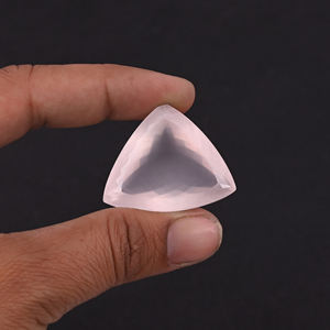 Cuarzo Rosa natural 31X34MM Trillón Corte normal 105.35Cts Piedra preciosa suelta para la fabricación de joyas - Product Image 2
