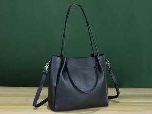 Bolso bandolera informal superventas, bolso cruzado de cuero genuino, estilo Vintage, cierre de cremallera duradero, asas dobles para mayor comodidad para - Product Image 5