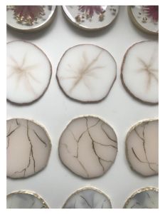 Epoxy Resin Flower Shape Cup <b>Coasters</b> Mats Handmade Resin <b>Coasters</b> Tableware Placemats Custom <b>Coasters</b> Coffee Tea <b>Wine</b> <b>Coasters</b> - Product Image 5