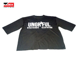 T-shirts délavés à l'acide de grande taille pour hommes de haute qualité 100% coton épais en détresse soleil fané pour peigné personnalisable - Product Image 2