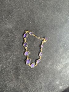 Élégant argent sterling 925 plaqué or de 3 microns Améthyste naturelle Style tendance plaqué or de 3 microns pour les anniversaires - Product Image 4