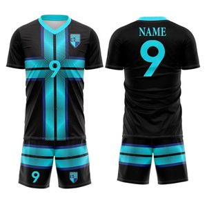 Logo personnalisé maillot de football américain sublimé Kits d'équipe de football maillot d'entraînement ensemble garçons filles vente en gros uniforme de football - Product Image 4