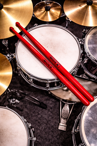 Baquetas Midex GFK-801RD 5A de Poliamida Irrompible - Acabado Rojo - Alta Durabilidad - Hechas en Gaziantep - Product Image 3