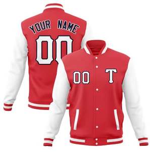 Vente en gros de manteaux coupe-vent d'hiver décontractés en coton vestes de baseball personnalisées en polyester universitaire grande taille pour hommes - Product Image 6