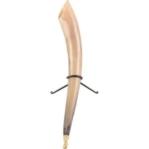 แตรสำหรับดื่มแบบไวกิ้งขัดด้วยมือพร้อมขาตั้งคุณภาพสูงสำหรับคริสต์มาสงานแกะสลักจากธรรมชาติ - Product Image 6