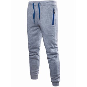 Pantalon de jogging décontracté pour homme, taille mi-haute, en coton léger, style toile, pour la gym et le fitness - Product Image 3