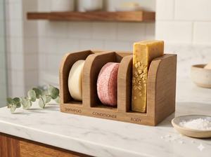 Jabonera de Madera Duradera de Lujo para Baño y Cocina con Drenaje de Agua, Accesorio Ecológico para el Hogar - Product Image 4