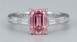 Anillo Solitario de Plata con Diamante Lateral y Corte Esmeralda de 3 Quilates, CVD con Certificado IGI, Claridad VVS, VS, EF - Product Image 5